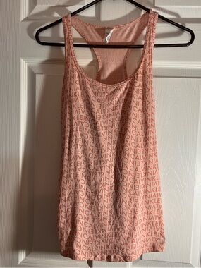 Calvin Klein Pink Logo Tank Top Racerback Lounge Sleepwear Small